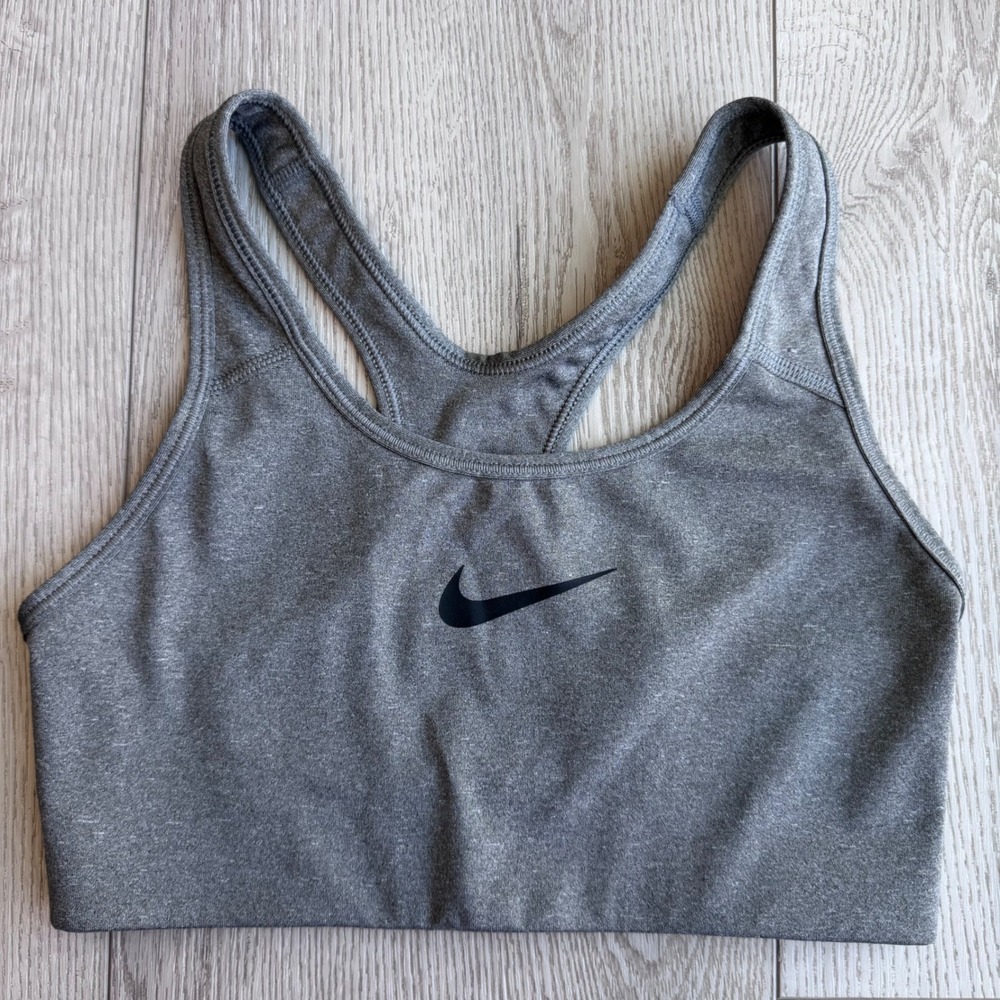 Nike Pro Swoosh Medium Support Racerback Sports Bra Gray 842398-092 Small